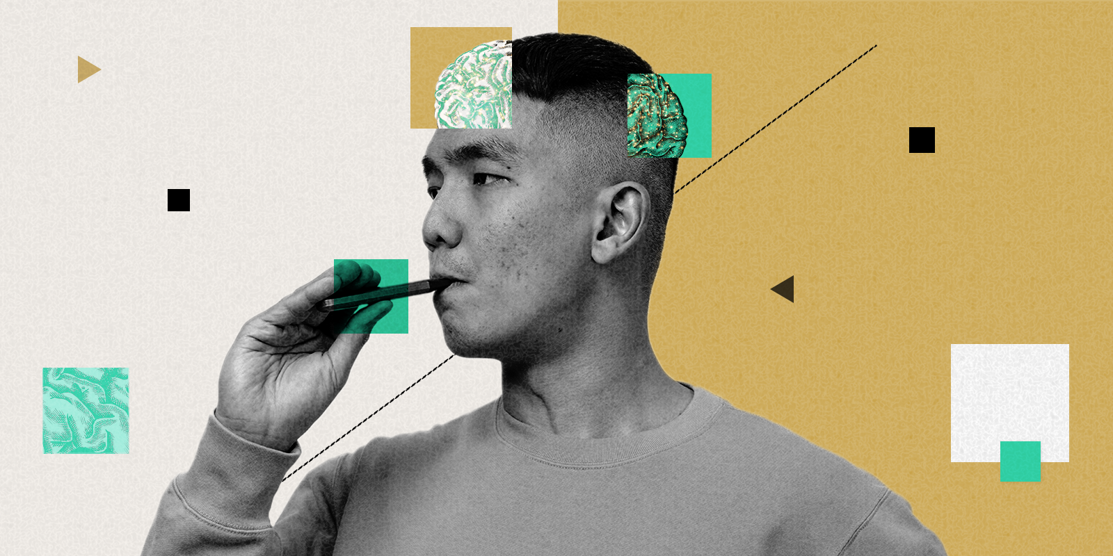 Man hits a vape to illustrate use of e-cigarettes for addiction series