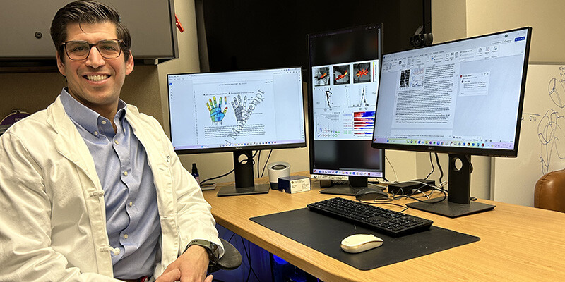 Daniel Kramer, MD, in his office. 